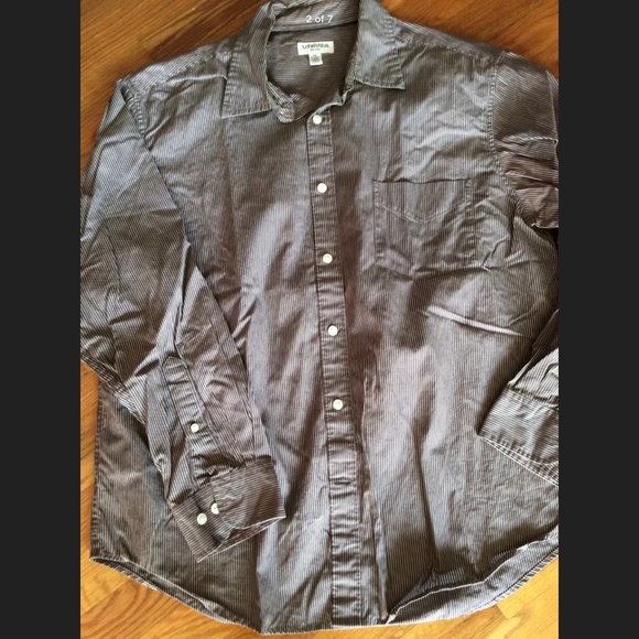 LOT OF 2 MENS SHIRTS Button Down Long Sleeve Collar Roundtree St Johns Bay SZ L - Picture 2 of 7